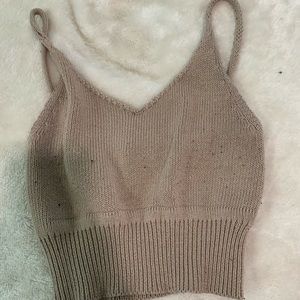knit sweater tank top
